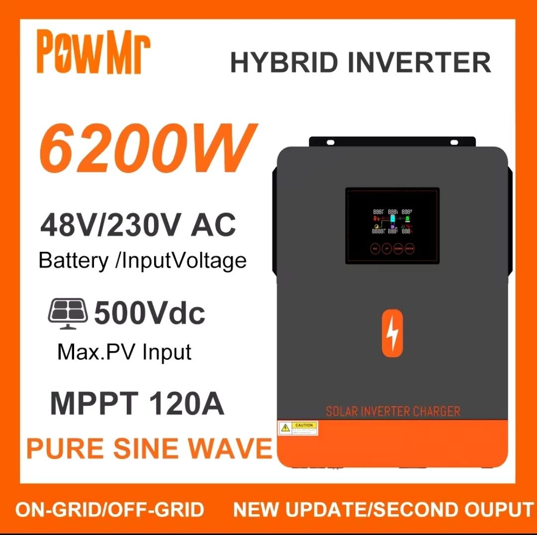 Гібридний інвертор MUST pv 18 5248pro 5.2 кВт 5.2 kWt