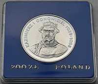Moneta 200 zł, 1980, „Kazimierz I Odnowiciel”, srebro, lustrzanka