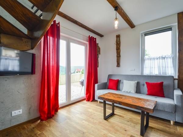 Domek, domki w górach z widokiem na Pieniny,Tatry i j. Czorsztyńskie