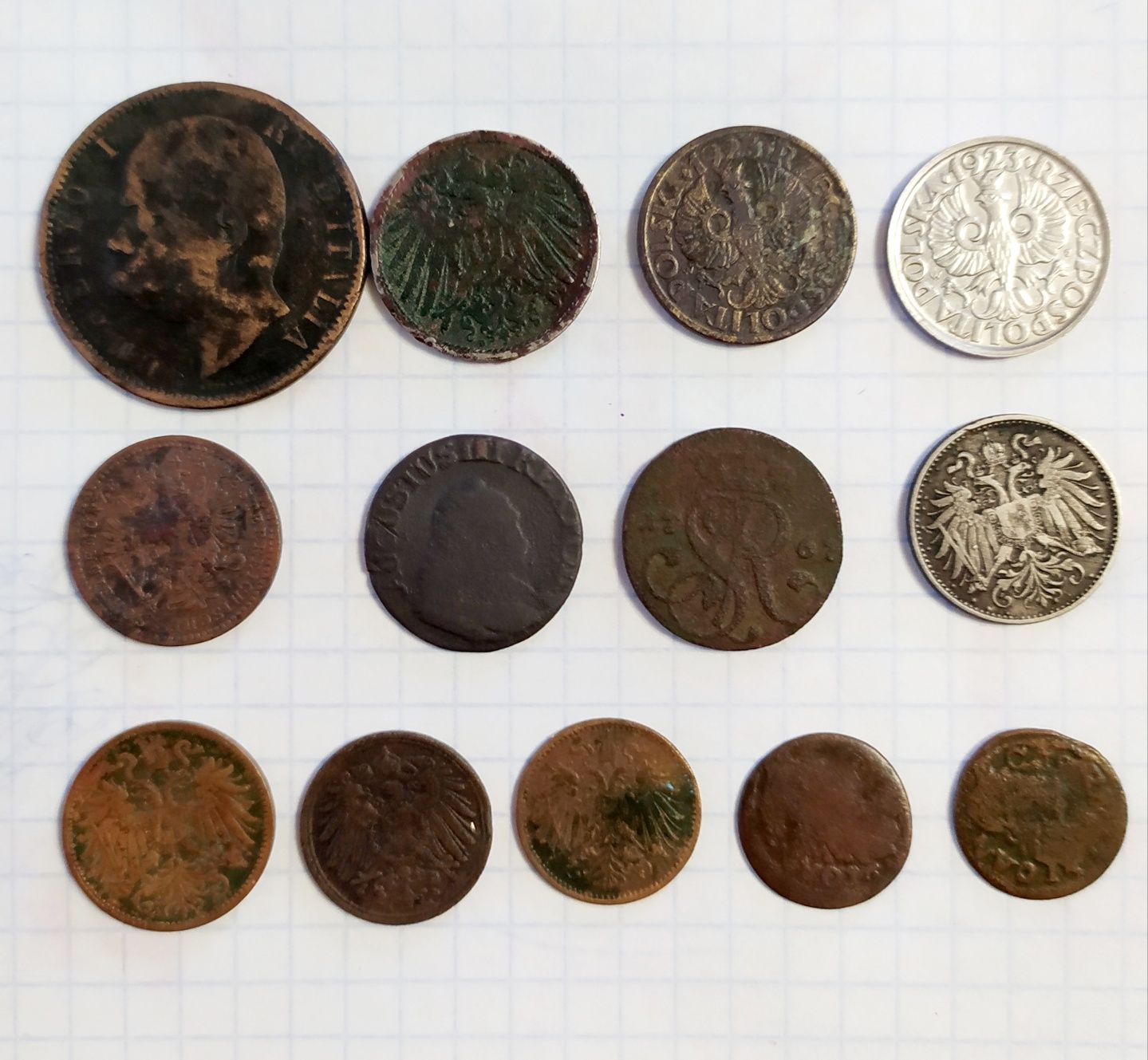 Имперские монеты- 13 шт.