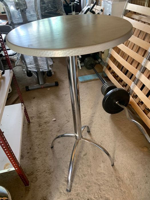 Стіл барний з круглою стільницею, штучний камінь