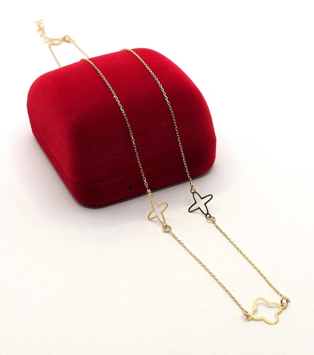 Złoty łańcuszek Celebrytka gwiazdki Pr.333 W:1,03gr NOWY InterSKLEP