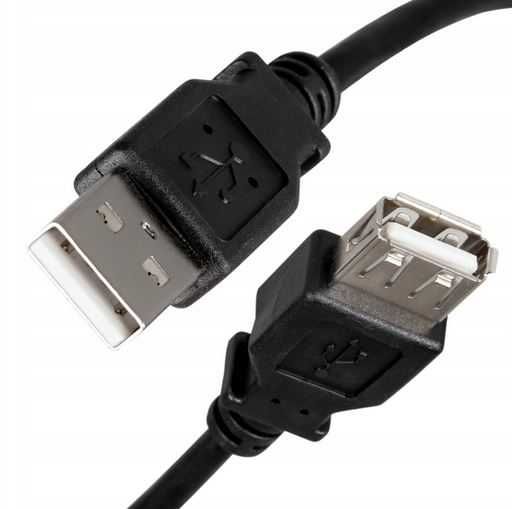 Kabel przedłużacz USB 2.0 męsko-żeński ok 1,8 m wtyk prosty s.US3