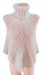 H&M metaliczne ponczo damskie moher
