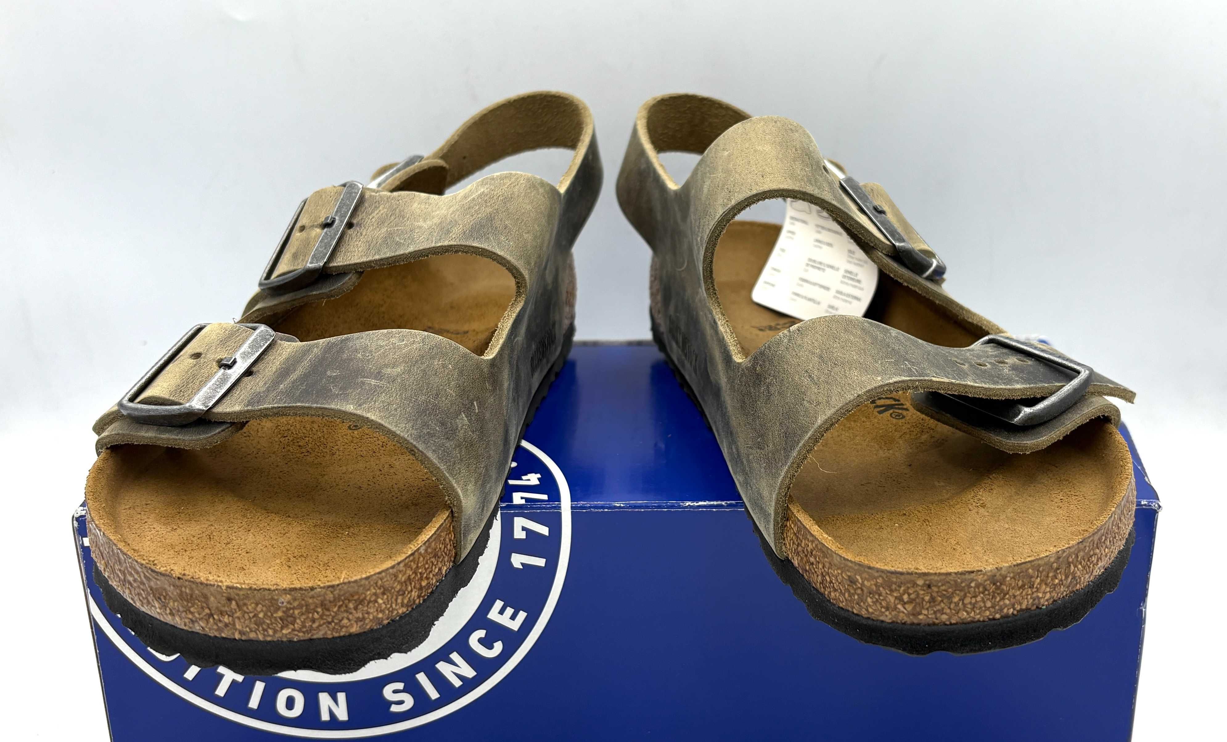 ‼️Nowe oryginalne sandały BIRKENSTOCK Milano khaki 39 AZ 250 skóra