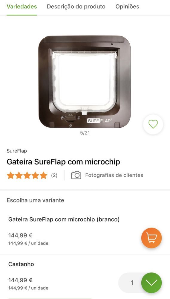 SureFlap gateira com microchip