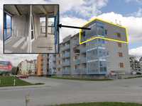 Mieszkanie 61.7m2 + loggia (7.4m2) i balkon (5m2) + piwnica (8.5m2)