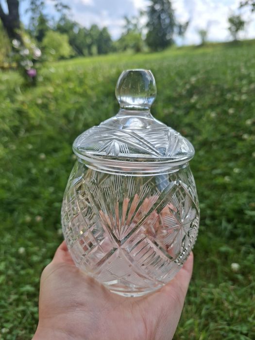 Kryształ z PRL cukiernica