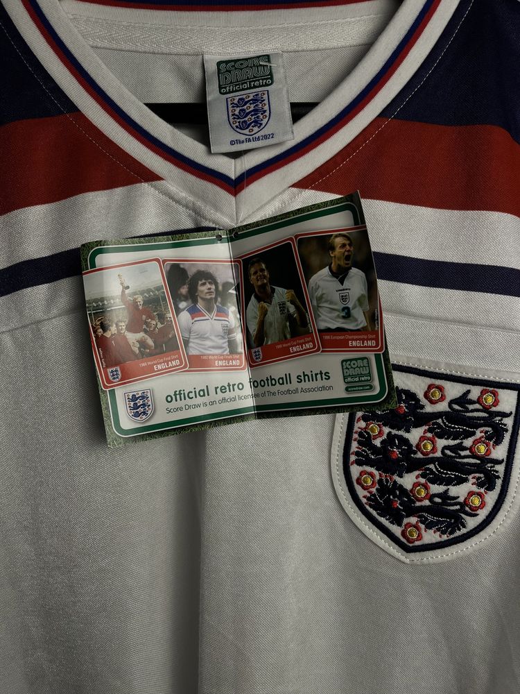 Футболка England World Cup 1982 ScoreDraw Retro Vintage Home Shirt