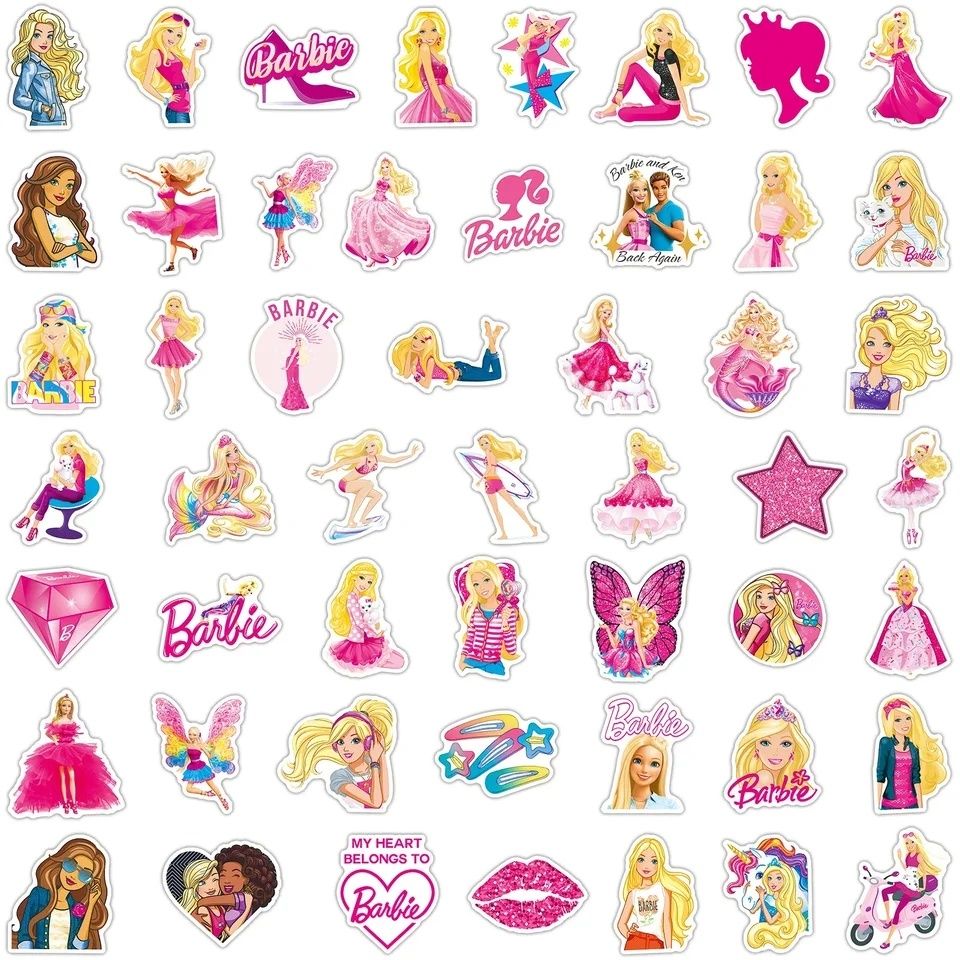 Lote 50 stikers Barbie