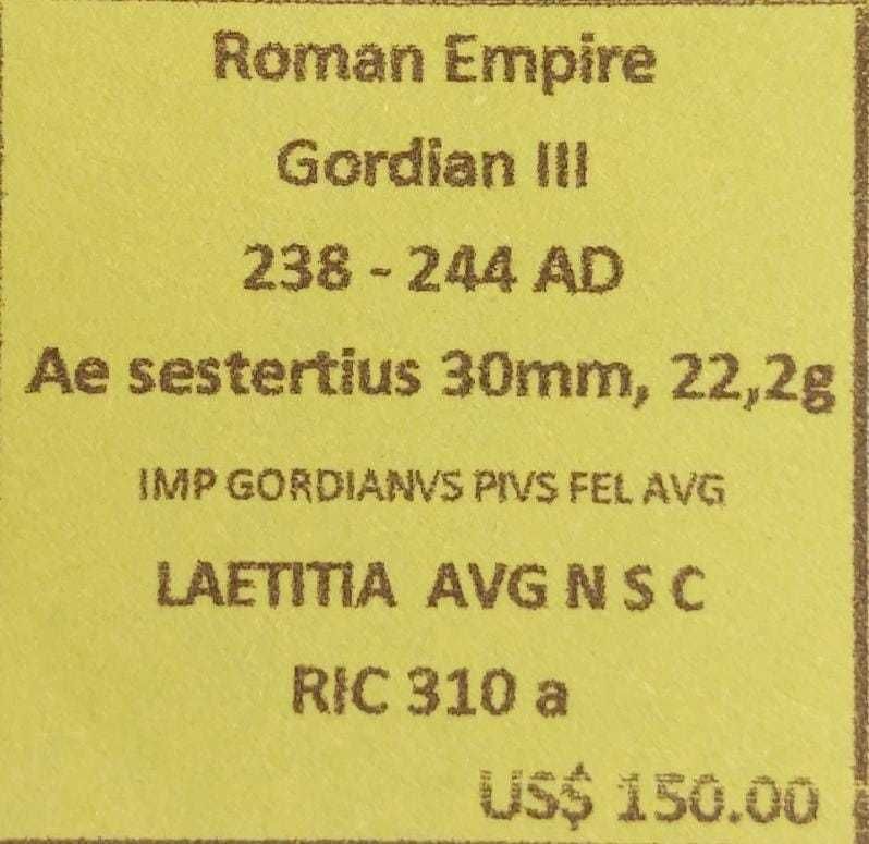 Moeda Romana Gordiano III