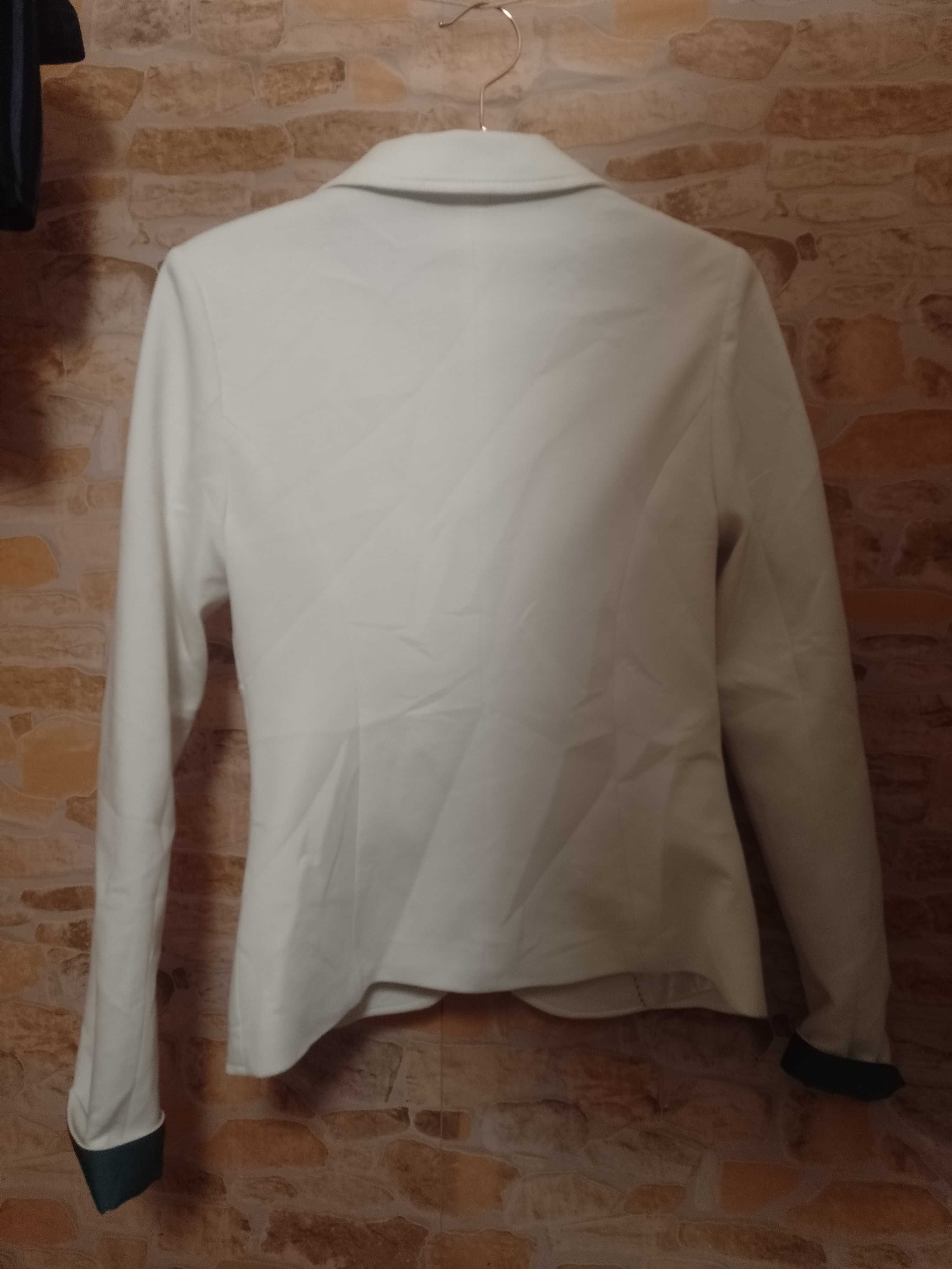 (36/S) Tommy Hilfiger/ Biała Marynarka z.mankietami z Londynu