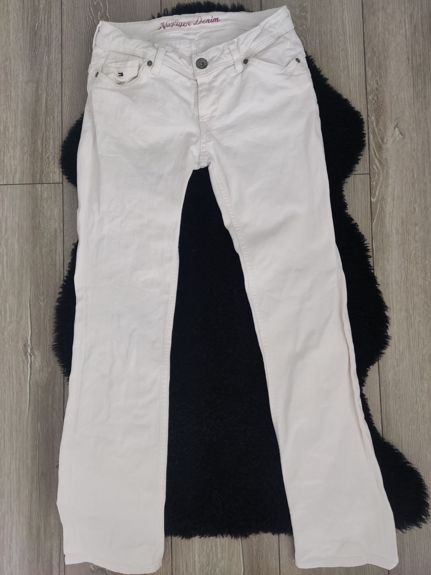 Spodnie jeansowe białe damskie Hilfiger Denim S