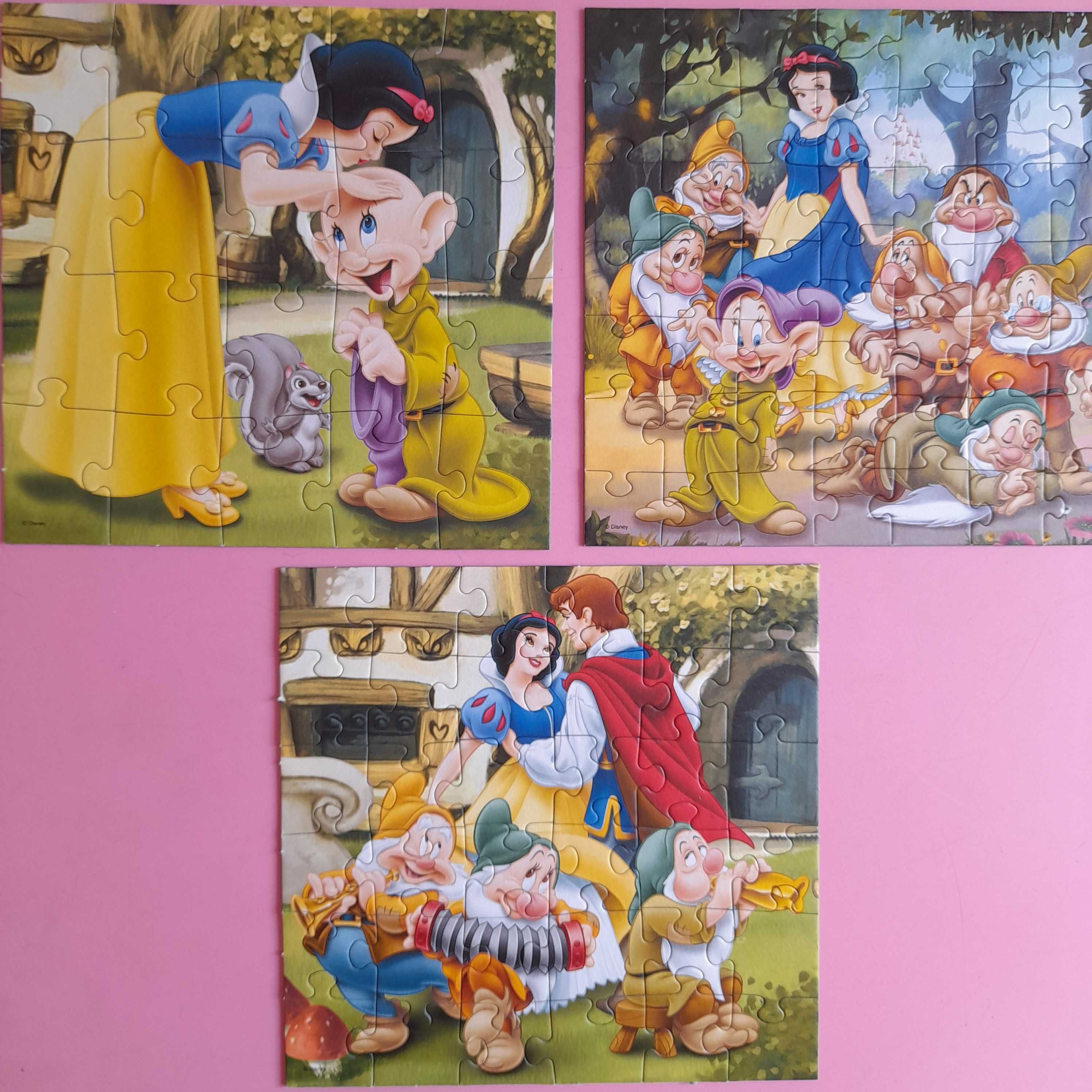 Puzzle Disney Śnieżka Trefl 4+ 3w1 krasnoludki