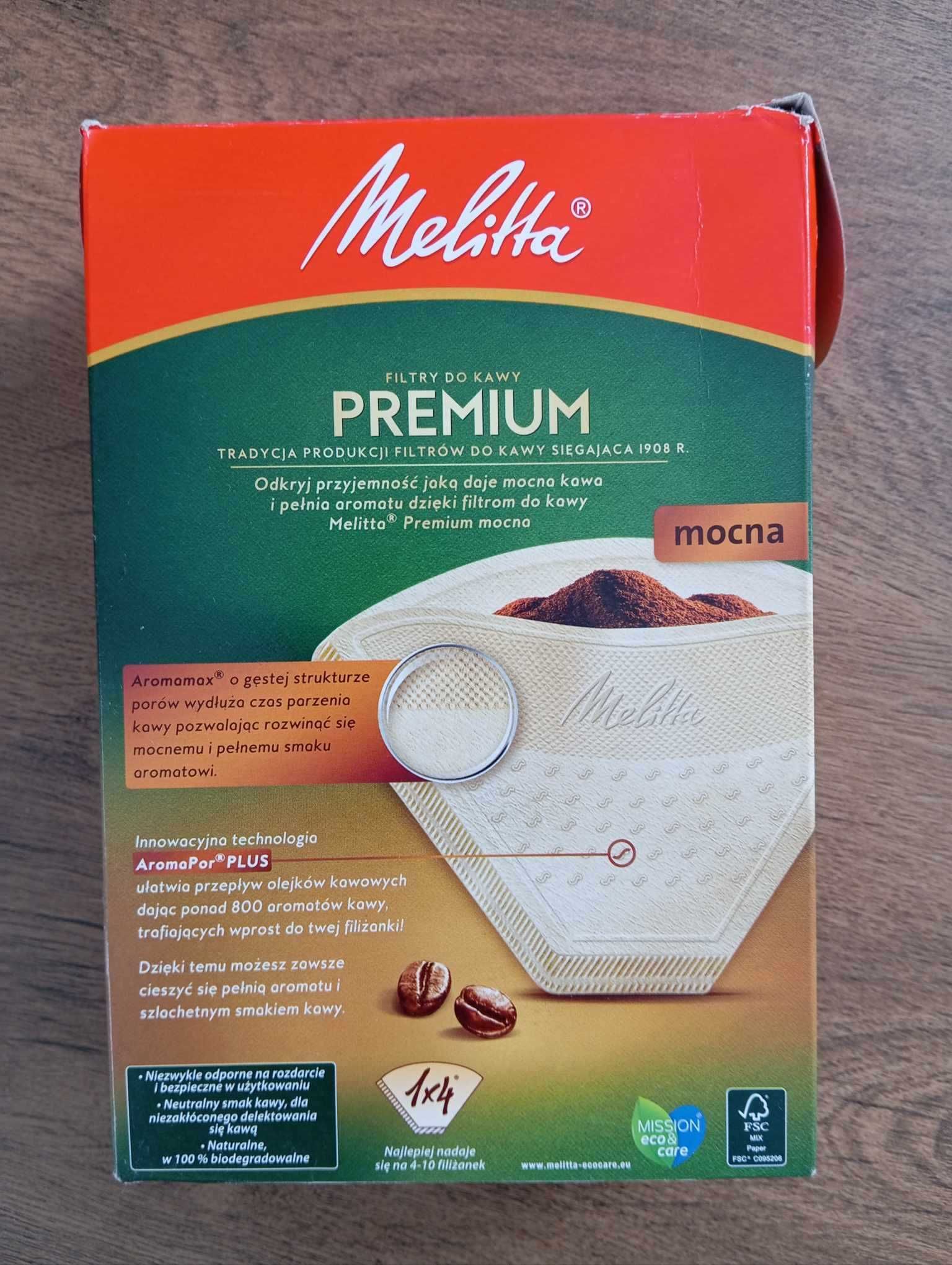 Papierowe filtry do kawy premium marki Melitta - 66 sztuk - Rozmiar 4