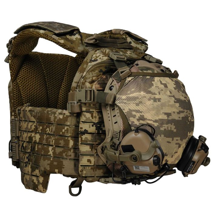 Плитоноска Warmor Gen.5 Піксель + 3 універсальні підсумка під магазини