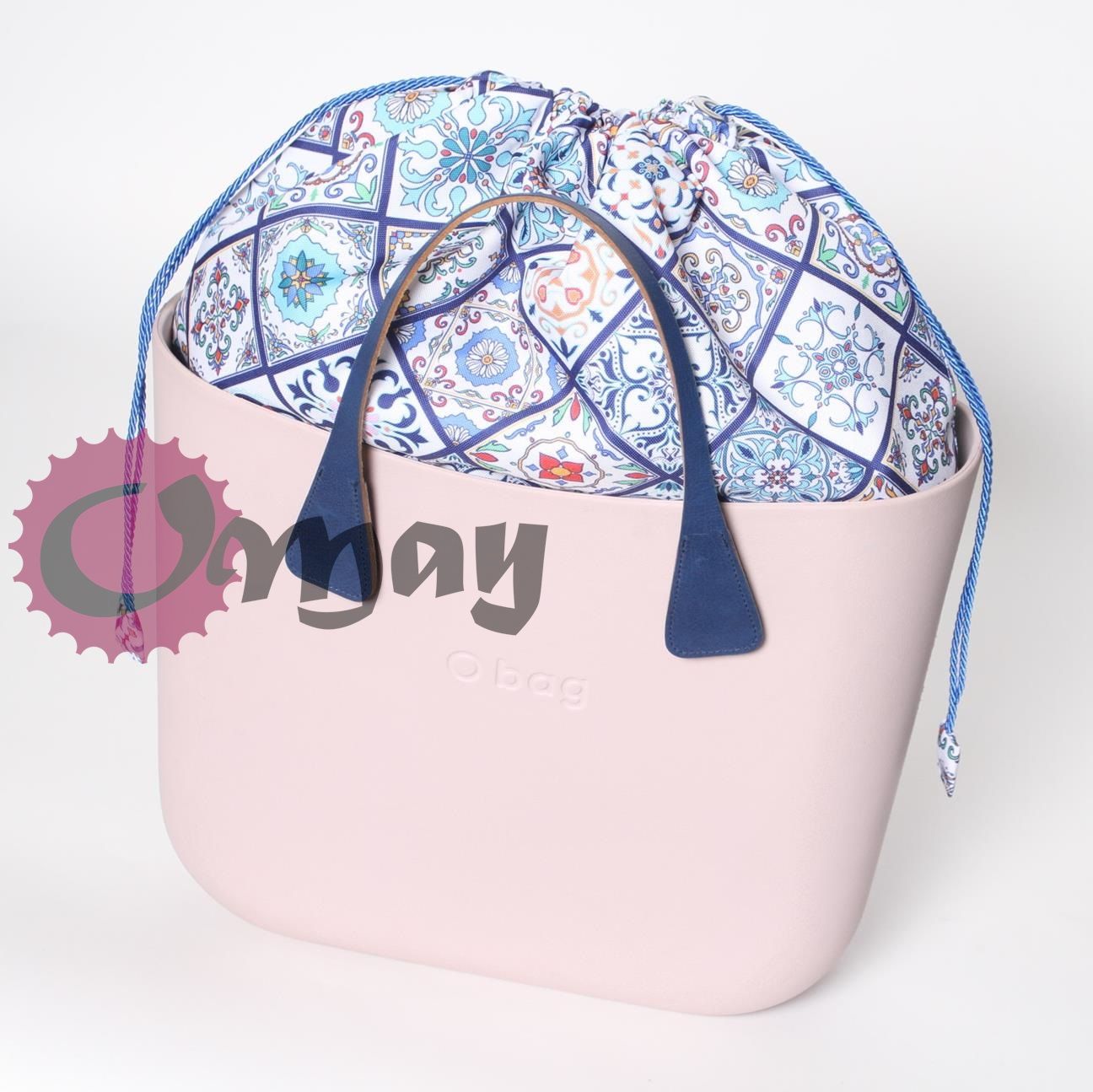 Granatowy organizer OBAG STANDARD worek kafelki 2 kieszenie komin OMAY
