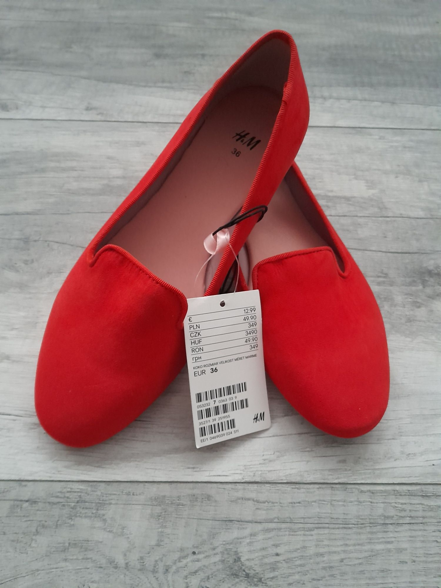 Mokasyny H&M czerwone