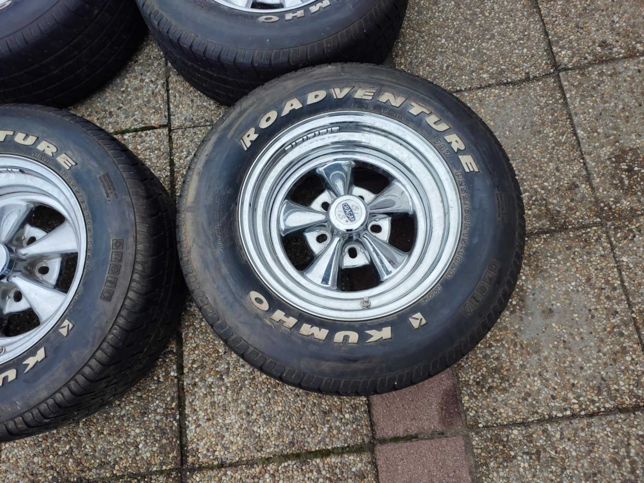 Ford Mustang 1965-73 klasyczne chromowane felgi Cragar 15x8
