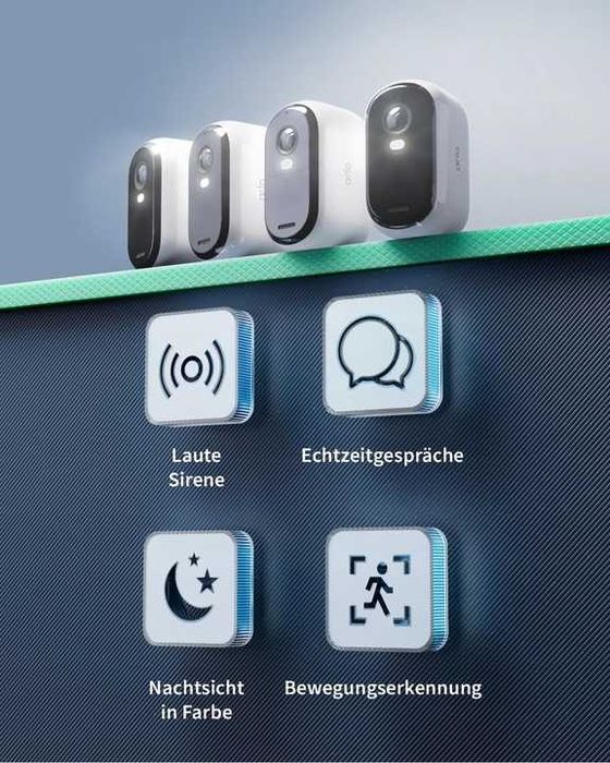 ARLO Essential 2 HD Kamera Zewnętrzna 2x Solar 1080p Farbnachtsicht