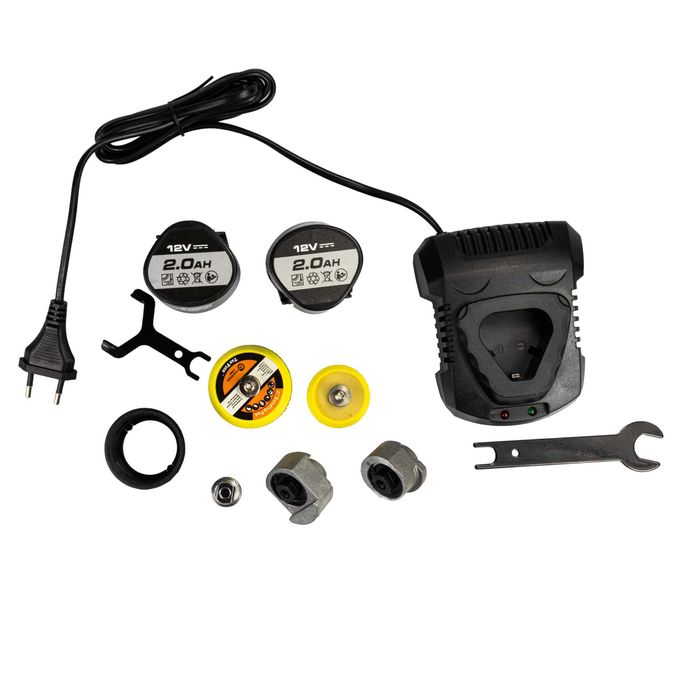 Polerka MINI Akumulatorowa HEFAJSTOS 12V na PREZENT WALIZKA detailing