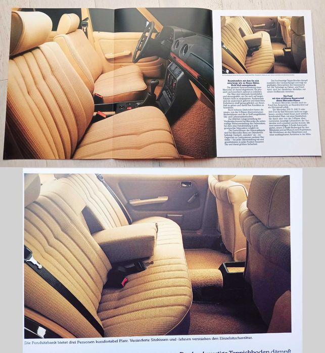 MERCEDES W123 Diesel 1983 (200D 240D 300D) prospekt 34 str., BDB (2nd)