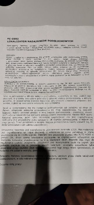 Wykrywacz podsłuchów Aceco FC-5002