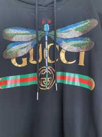 Bluza z kapturem i kieszeniami Gucci czarna L