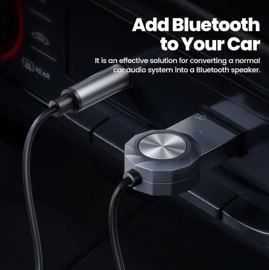 Bluetooth 5.1 Адаптер Toocki USB AUX jack 3.5mm с микрофоном