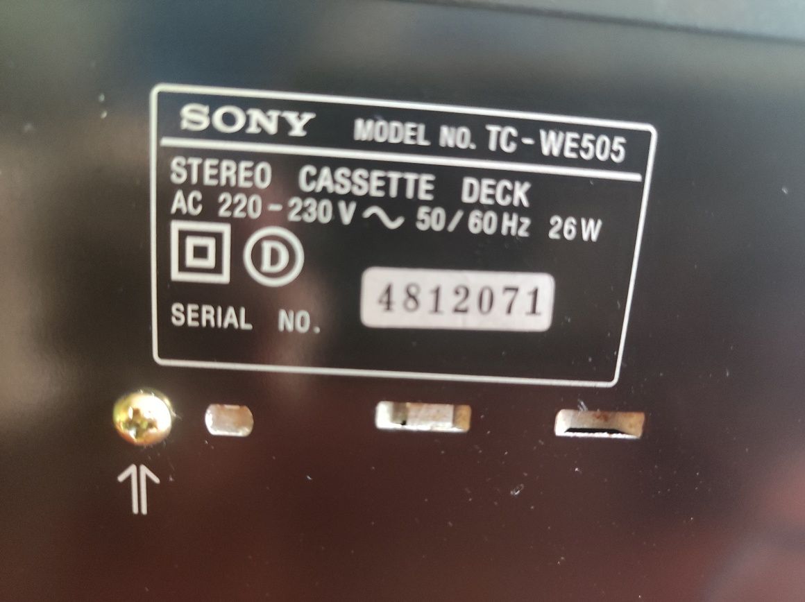 Magnetofon Sony Stereo Cassette Deck TC-WE505