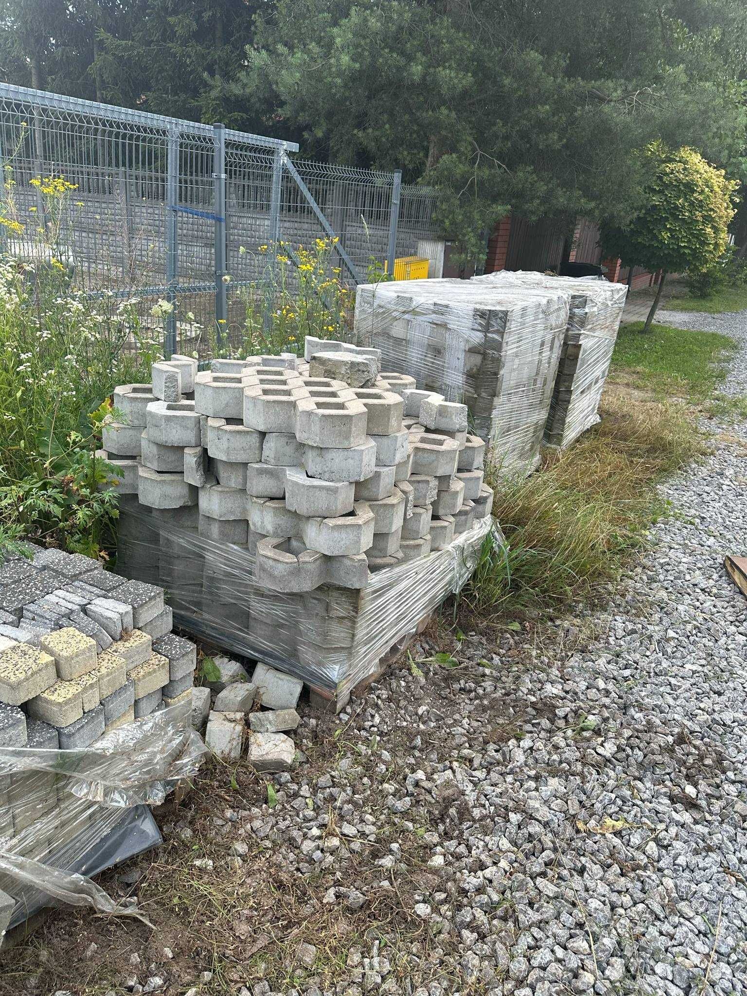 Kostka brukowa , płyta ażurowa, obrzeża z rozbiórki