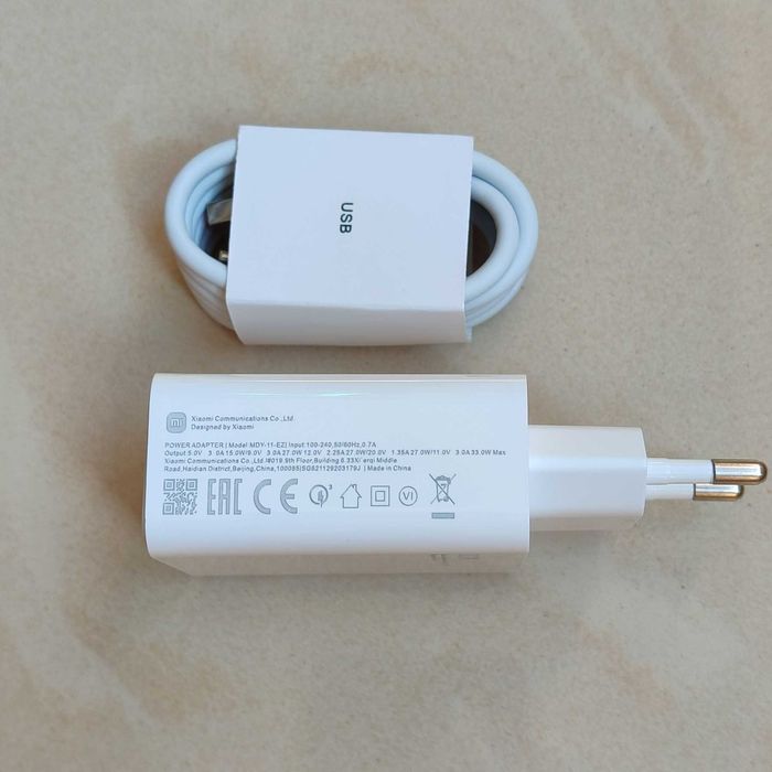 Турбо Швидка Зарядка Xiaomi 33W Блок + кабель 6А MDY-11-EZ, MDY-13-EE