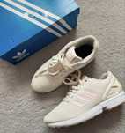 Białe buty sportowe półbuty adidas zx flux