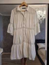 Sukienka Monnari 42 44 biała koronka haft wesele chrzciny