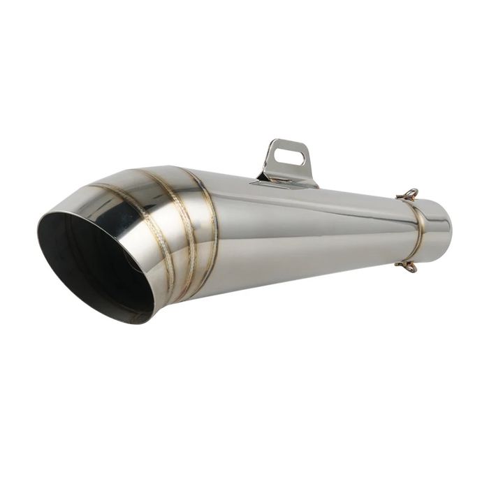 Ponteira escape aço inoxidável 39 cm moto cafe racer