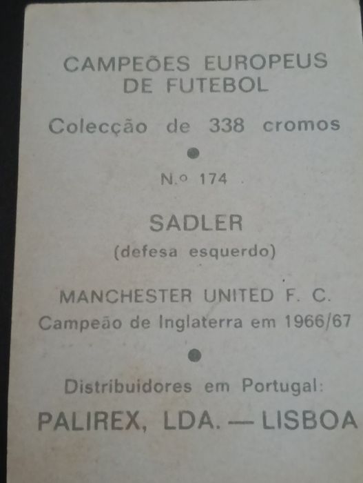 Cromo antigo  , Campeões Europeus de Futebol