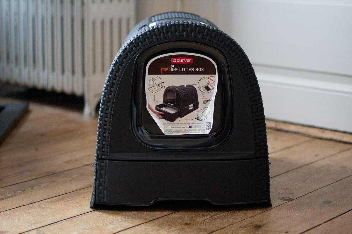 Nowoczesna kuweta dla kota kot dom zwierzęta ciemna duża rattan