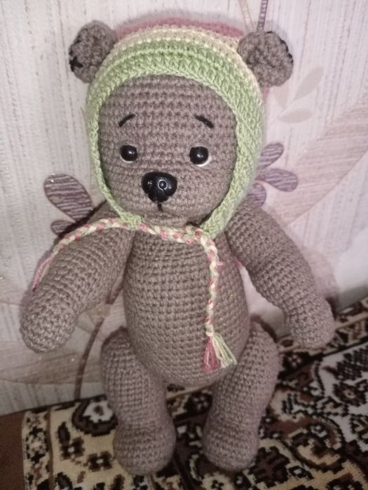 Вязаный мишка Тедди