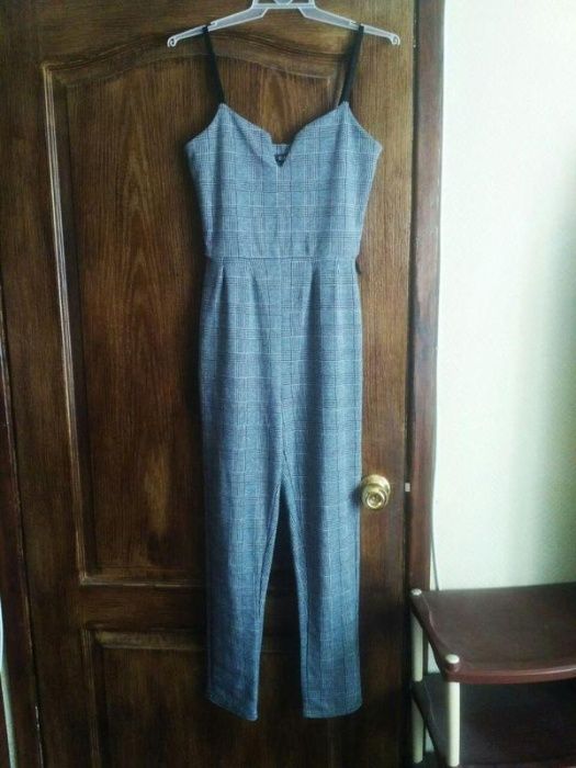 Комбинезон кюлоты в клетку лето весна