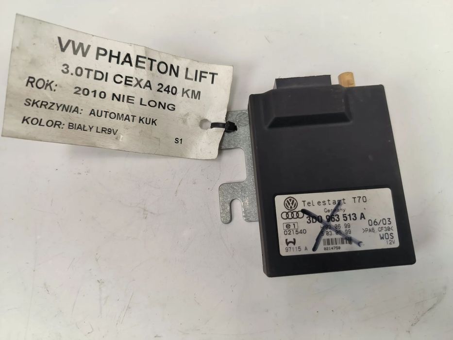Moduł sterownik Webasto VW Audi 3D0963513A TELESTART T70