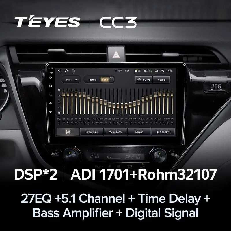 Штатная магнитола Teyes CC3 4+64 Gb Toyota Camry 8 XV 70 2017-2020