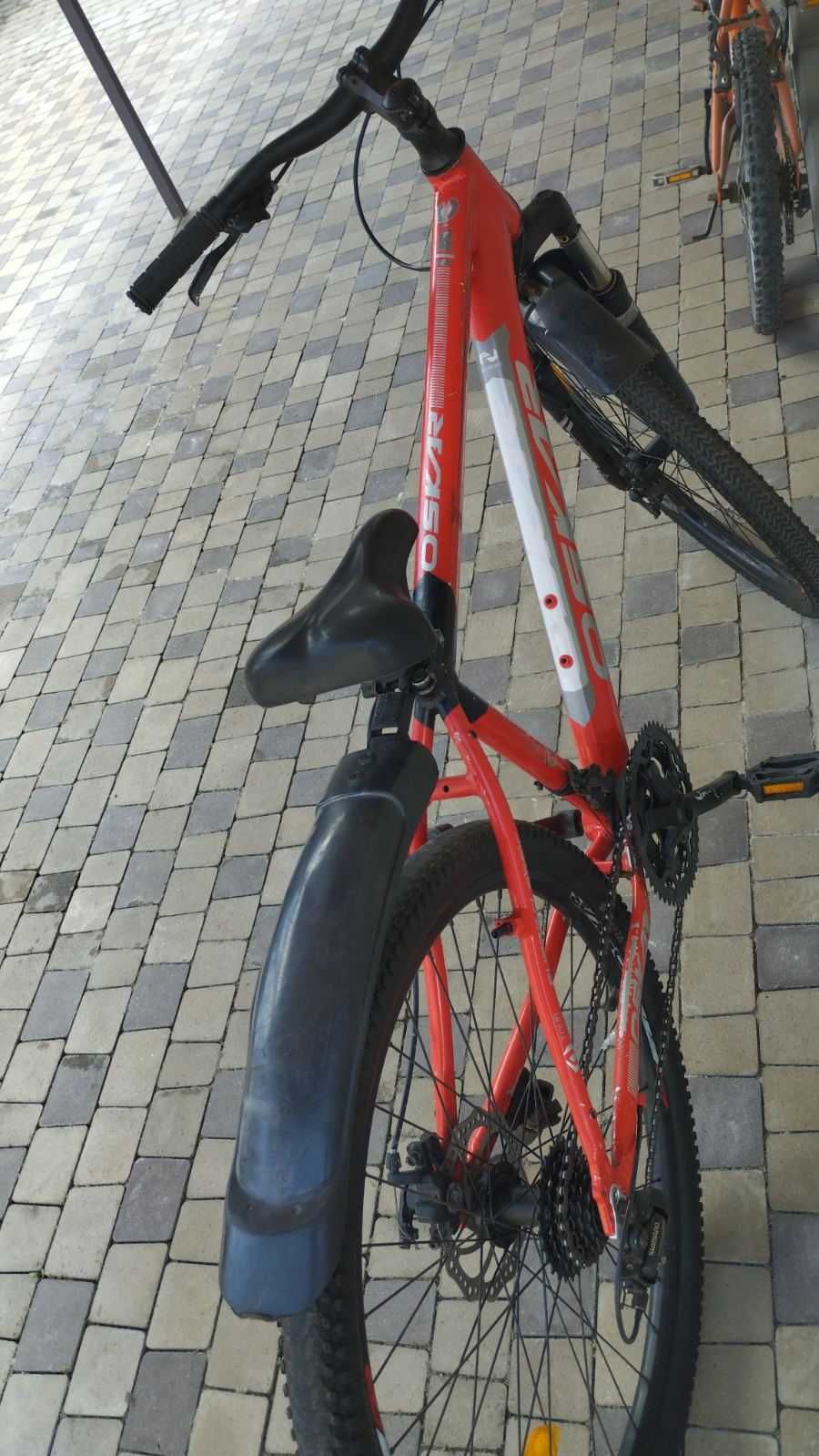 Велосипед  алюминий Oskar 26"Plus 500 красный(фото 3-7)