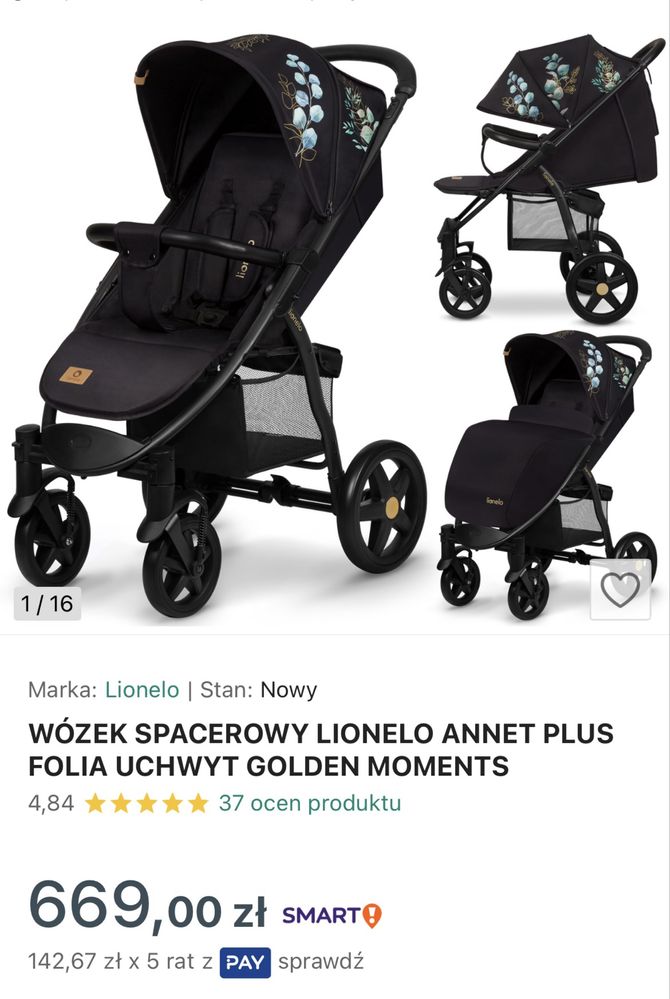 wózek Spacerowy Lionelo Annet Plus 22 kg