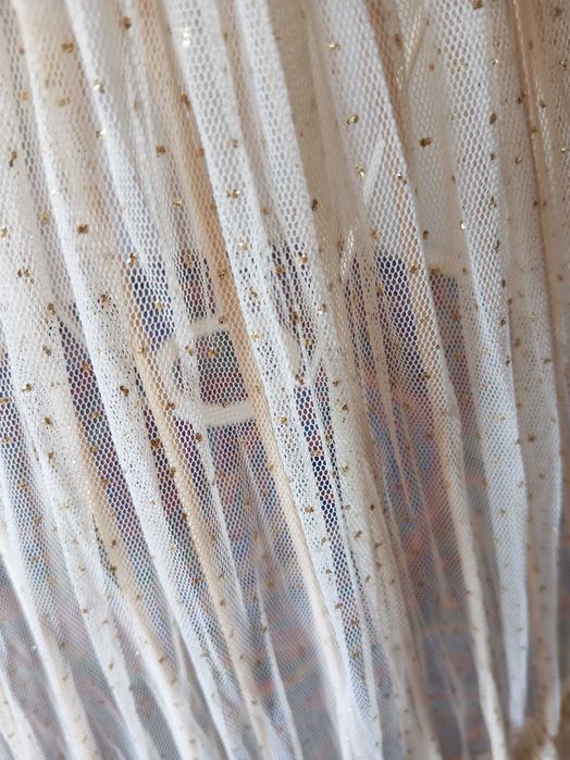 Abajur para candeeiro, bege/dourado 30cm diâmetro, altura 25cm