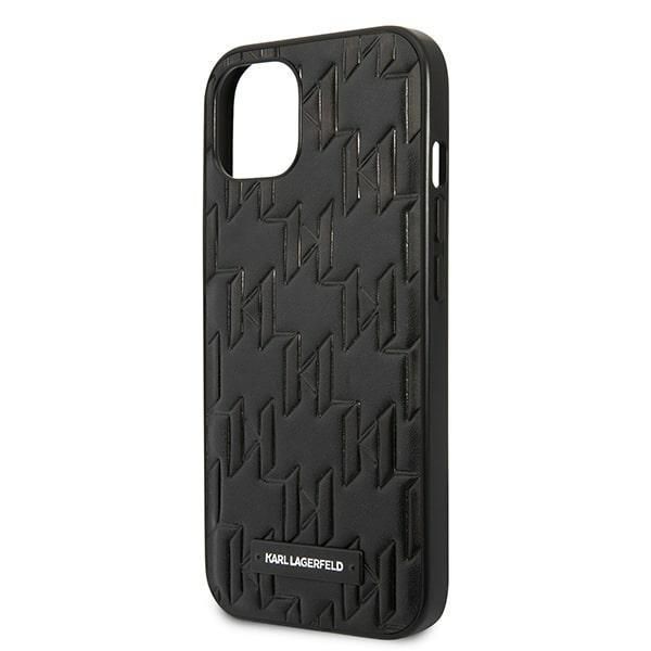 Etui na iPhone 13 Mini Karl Lagerfeld Monogram Plaque - Czarny