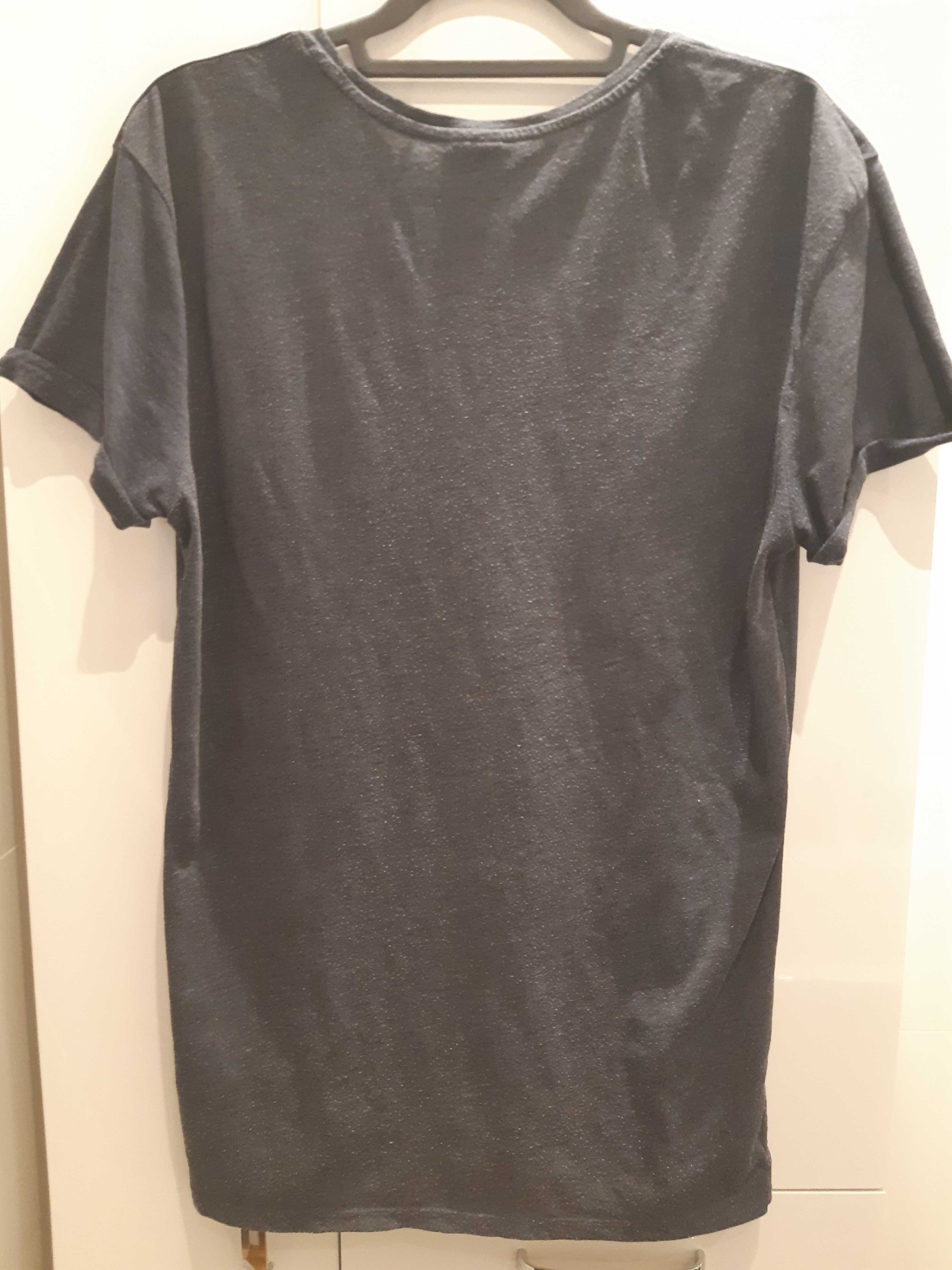 Granatowy t-shirt HM rozm. M