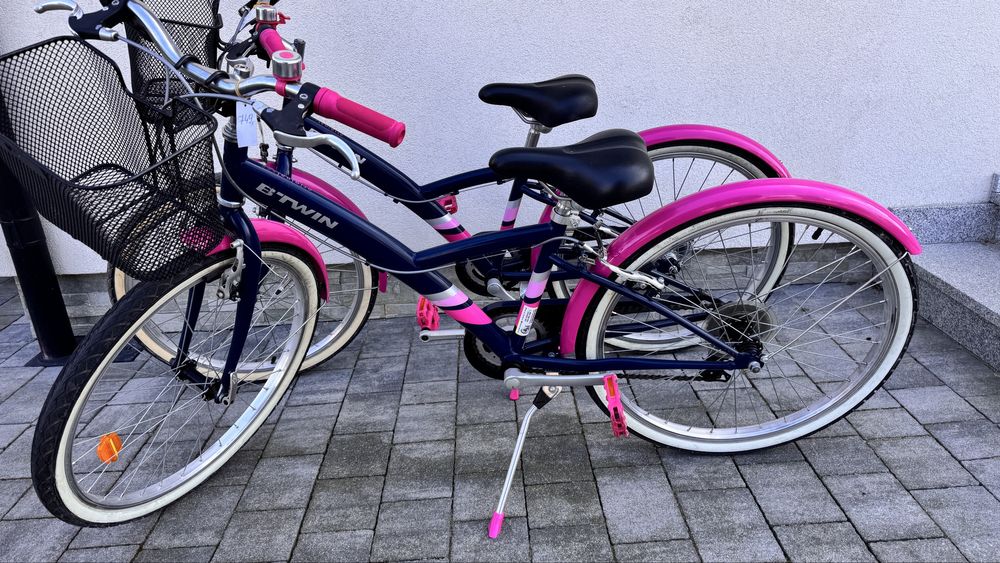 Gwarancja! Jak nowe rower B’twin koła 24” dla blizniaczek ok.6-9 lat