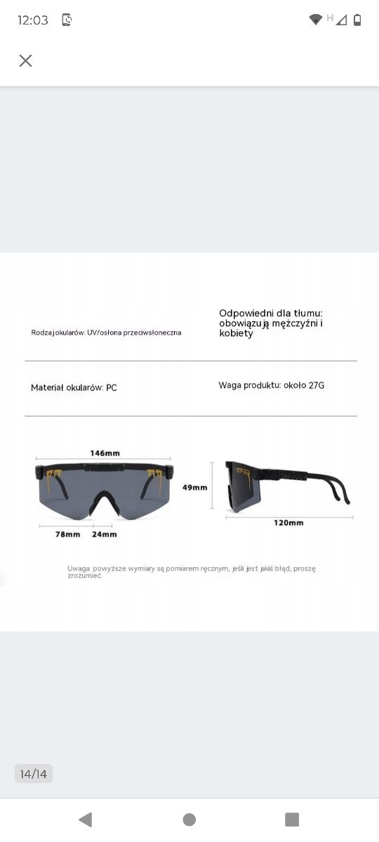 Okulary przeciwsłoneczne sportowe z polaryzacją