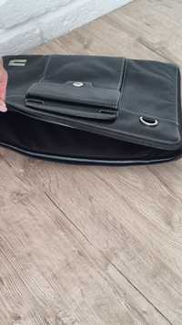 Шкіряна сумка Urbano для ноутбука 13 дюймів. Чорна, стильна, компактна