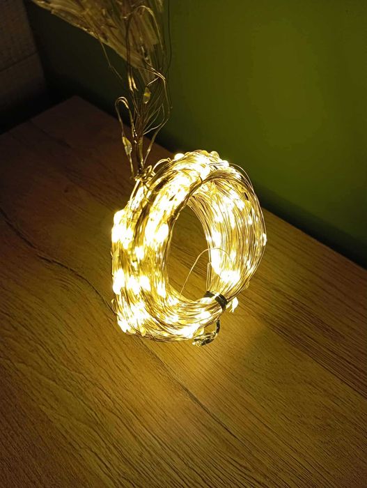 Kurtyna świetlna LED 3x2m (kolor żółty, ciepły)